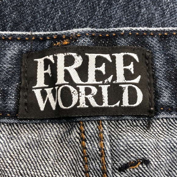 Free World Straight Leg Messenger Jeans Size 38 - Picture 6 of 8